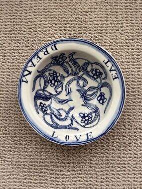 RUAN HOFFMANN FOR ANTHOLOGIE BLUE AND WHITE BOWL